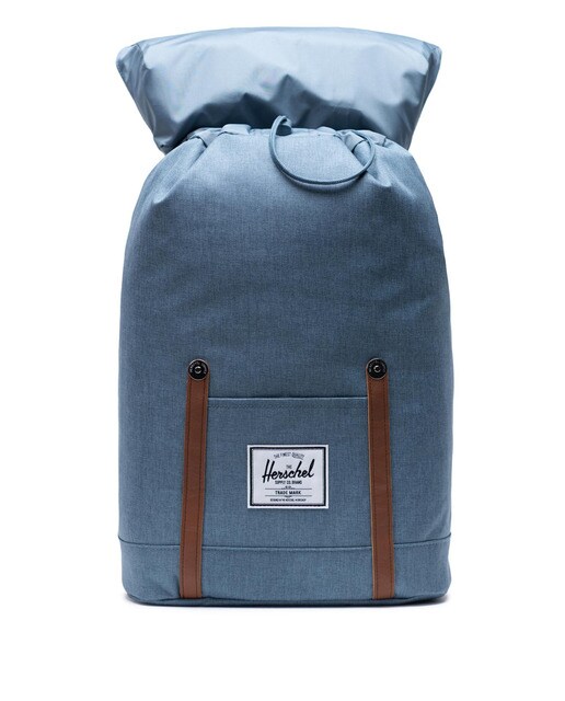 Mochila grande unissexo Retreat azul com aba
