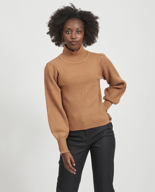 Camisola de malha de mulher com manga comprida