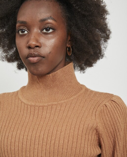 Camisola de malha de mulher com manga comprida