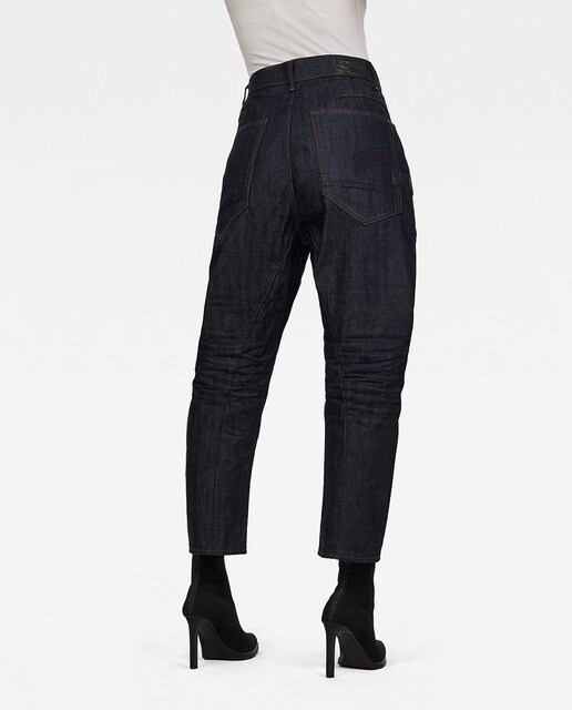 Jeans C-Staq 3D C Boyfriend de cintura subida azuis