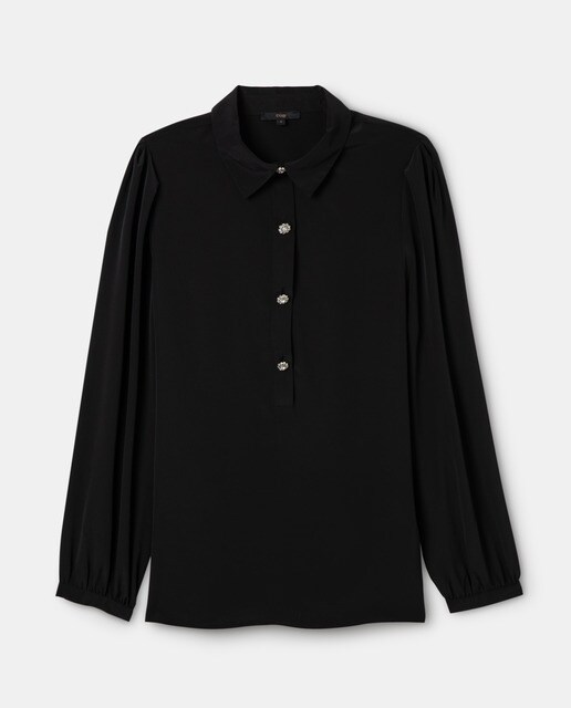 Blusa com colarinho de camisa