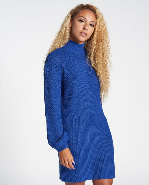 Vestido de malha com manga comprida