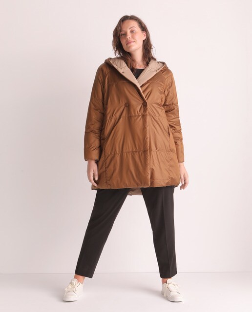 Abrigo acolchado reversible de mujer talla grande