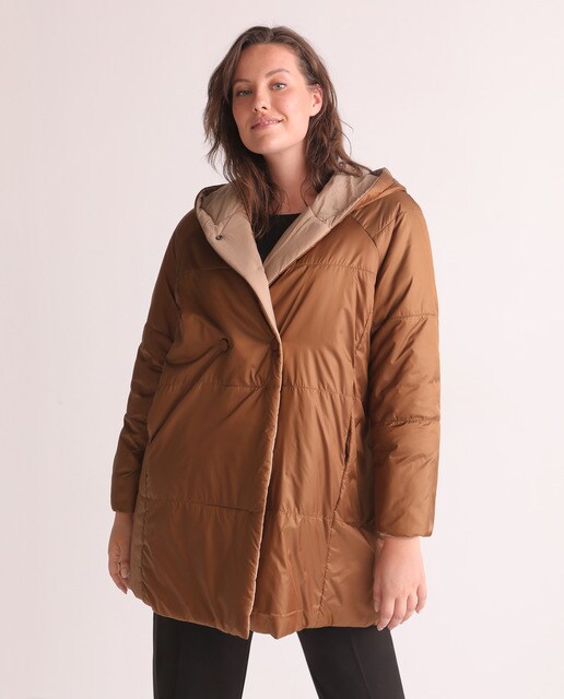 Abrigo acolchado reversible de mujer talla grande