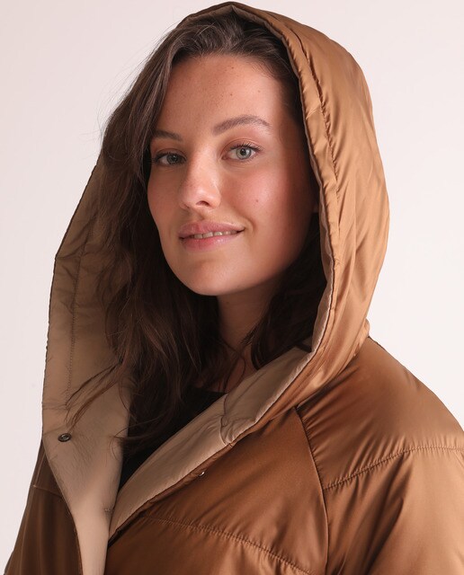 Abrigo acolchado reversible de mujer talla grande