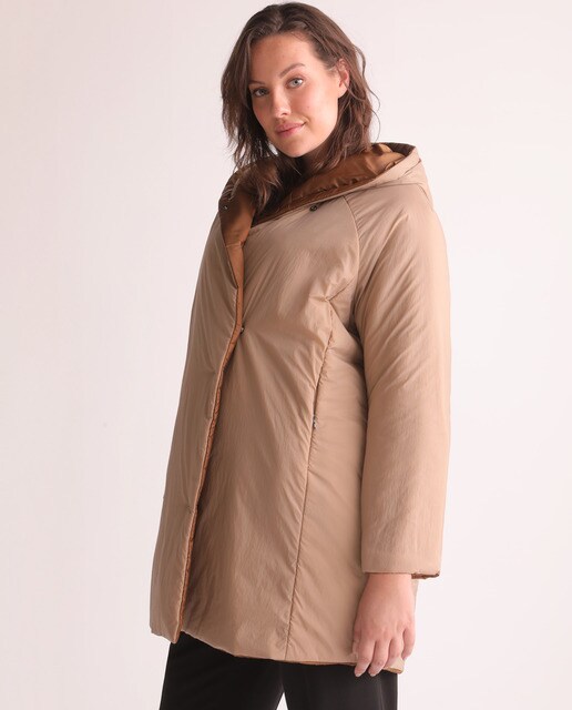 Abrigo acolchado reversible de mujer talla grande
