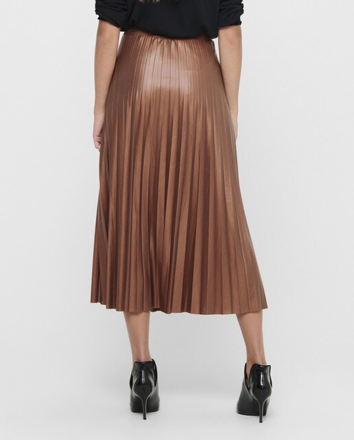 Falda plisada midi