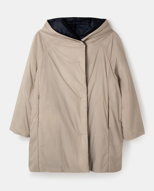 Abrigo acolchado reversible de mujer talla grande