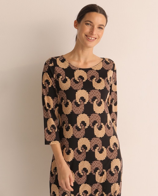 Vestido com estampado de fantasia