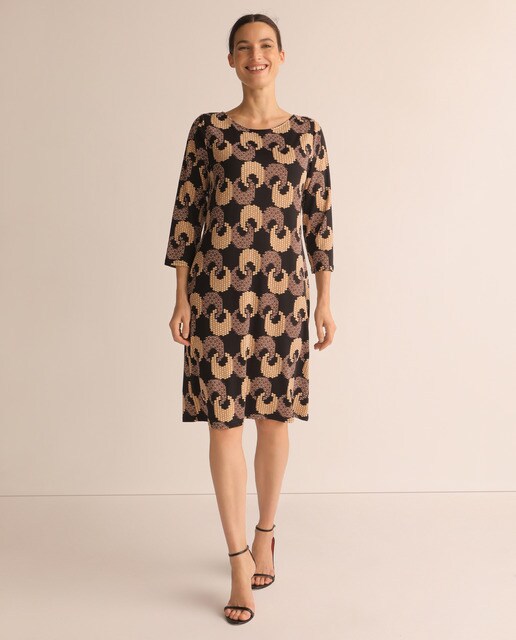 Vestido com estampado de fantasia