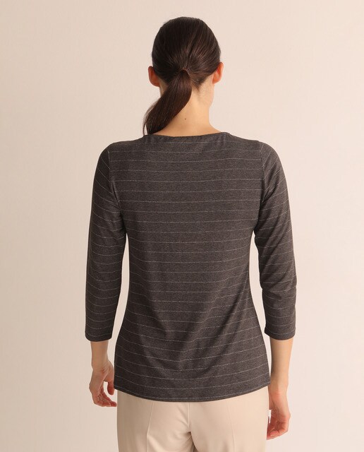 T-shirt lisa com risca