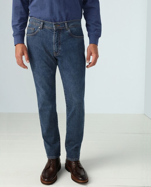Jeans regular azuis de homem