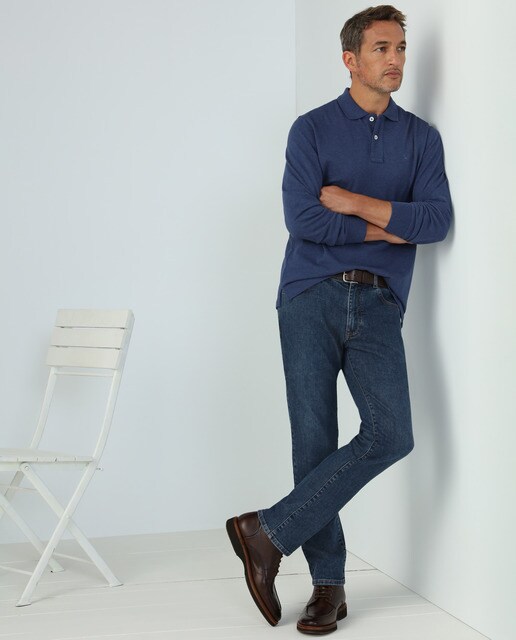 Jeans regular azuis de homem