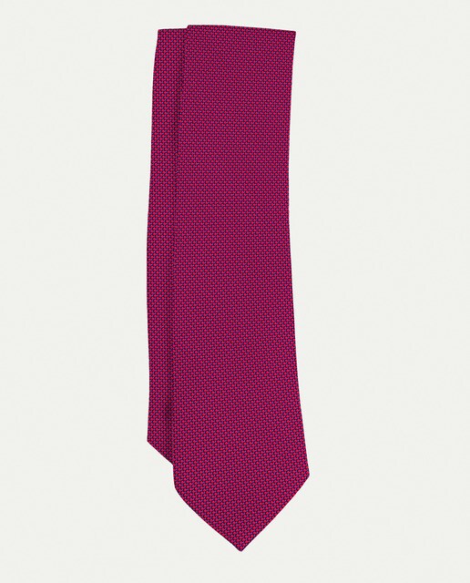 Corbata de seda azul con microestructura siete pliegues