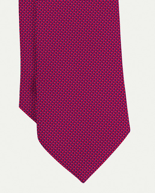 Corbata de seda azul con microestructura siete pliegues