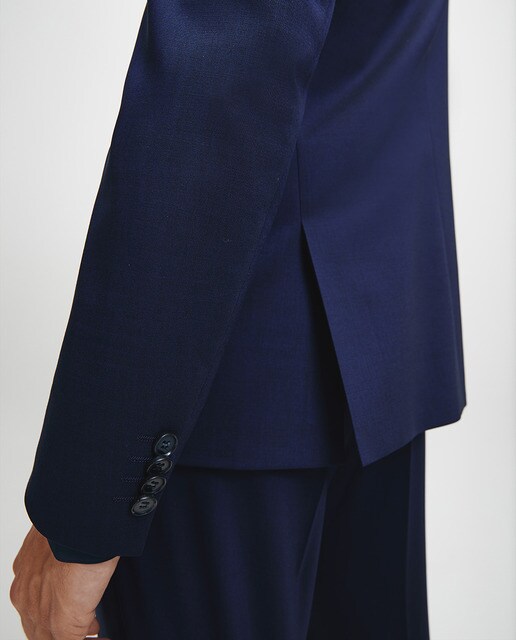 Chaqueta de traje de hombre Calvin Klein regular liso azul