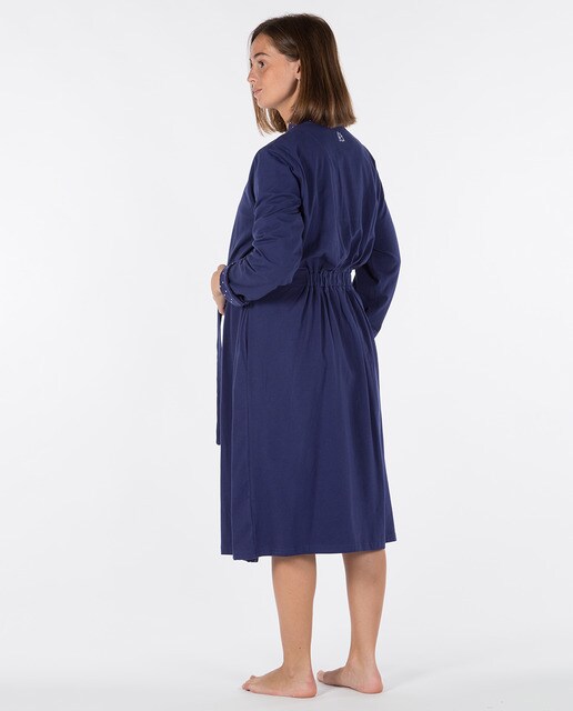 Robe curto liso de pré-mamã com manga comprida