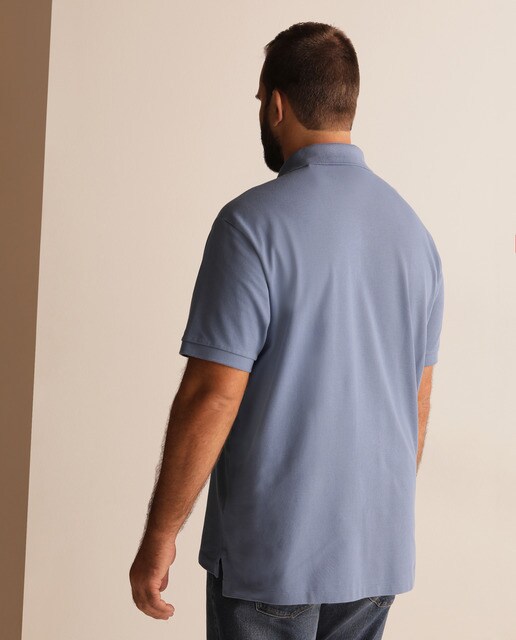 Pólo regular fit azul tamanhos grandes