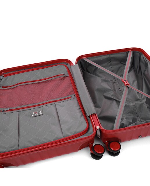 Trolley médio RAINBOW rígido vermelho, com capacidade para 74 L