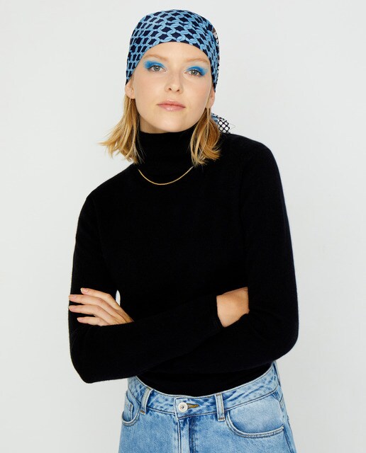 Jersey de mujer 100% cashmere con cuello cisne
