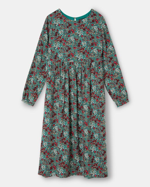 Vestido midi con manga larga