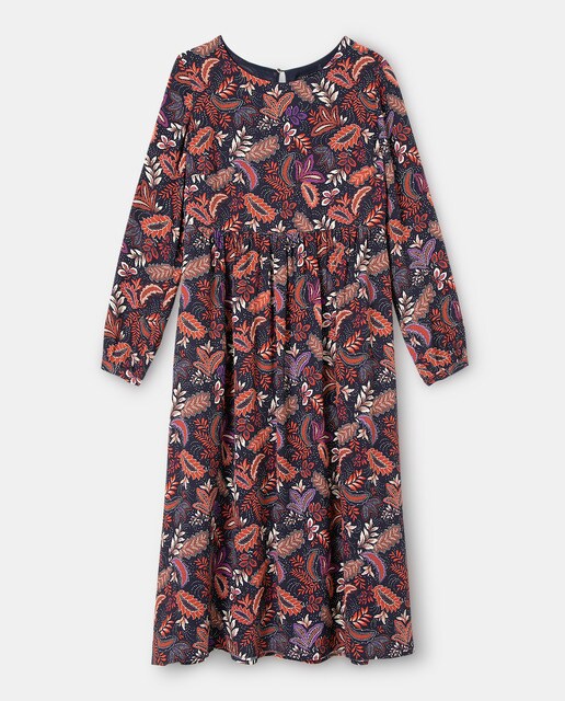 Vestido midi con manga larga