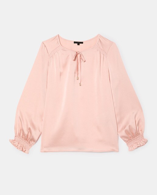 Blusa lisa com manga comprida
