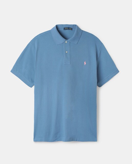 Pólo regular fit azul tamanhos grandes