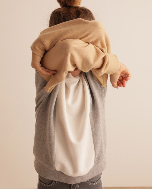 Sweatshirt com color block vertical