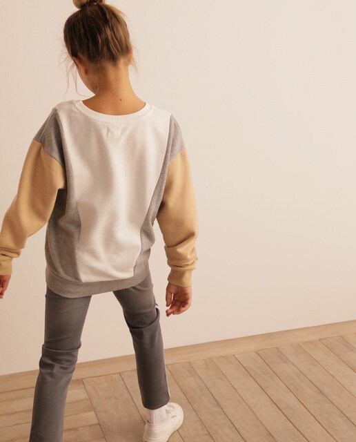 Sweatshirt com color block vertical