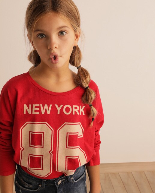 T-shirt vermelha ''New York''