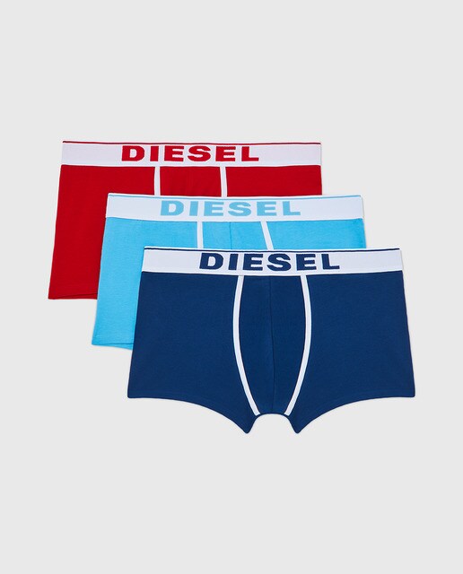 Pack de tres boxers de punto de hombre Diesel varios colores lisos