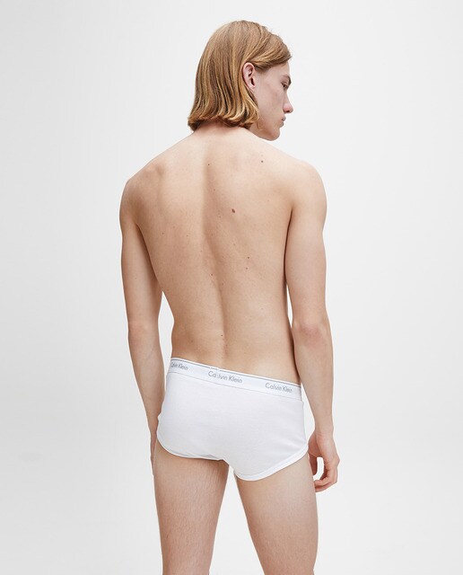 Pack tres slips de hombre Calvin Klein blancos