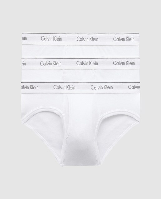 Pack tres slips de hombre Calvin Klein blancos