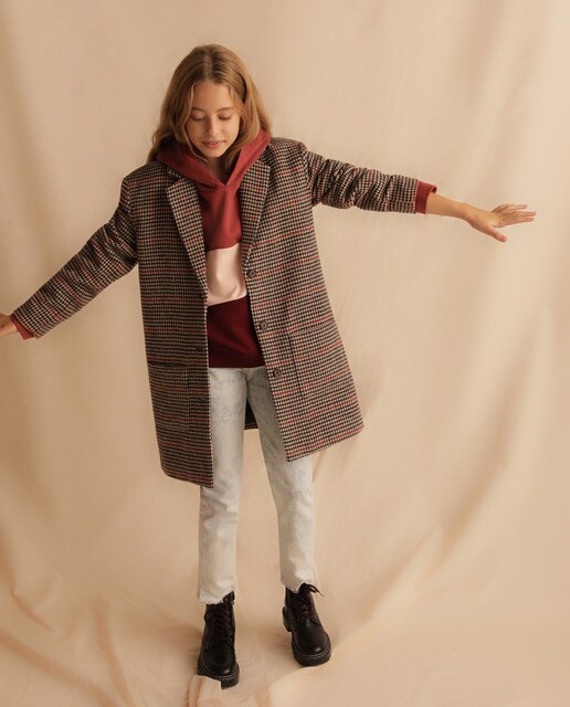 Sweatshirt tricolor com capuz