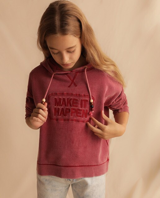 Sweatshirt vermelha ''Make it happen''