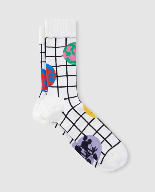 Meias curtas multicolor de homem