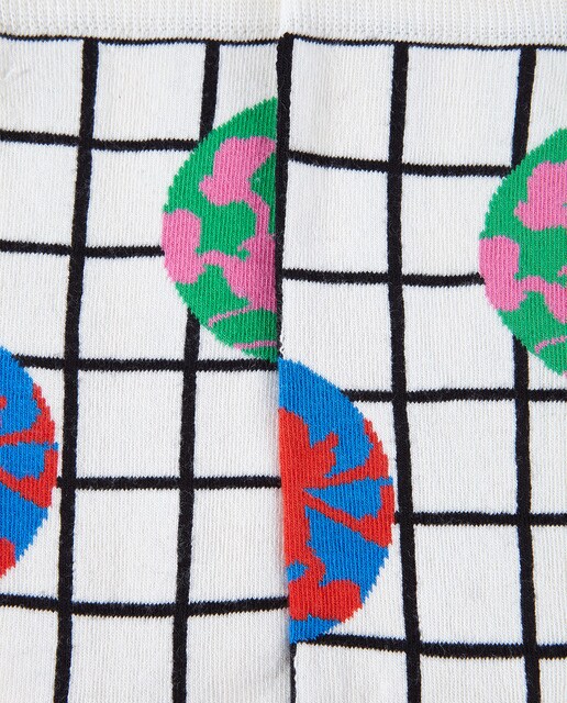 Meias curtas multicolor de homem