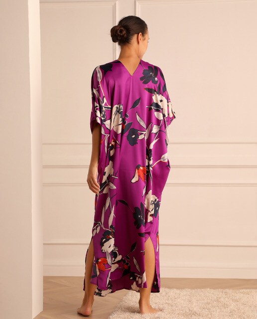 Kaftan comprido Odessa com estampado floral