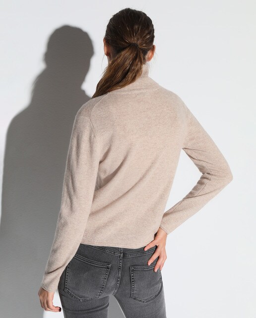 Jersey de mujer 100% cashmere con cuello cisne