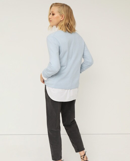 Jersey de mujer 100% cashmere con cuello pico