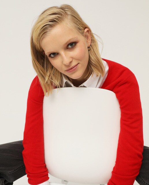 Jersey de mujer 100% cashmere con cuello pico