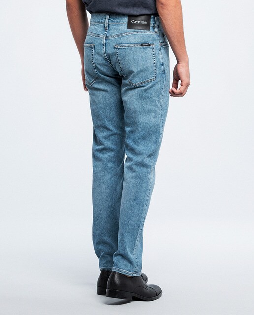 Calças de ganga de homem slim azul