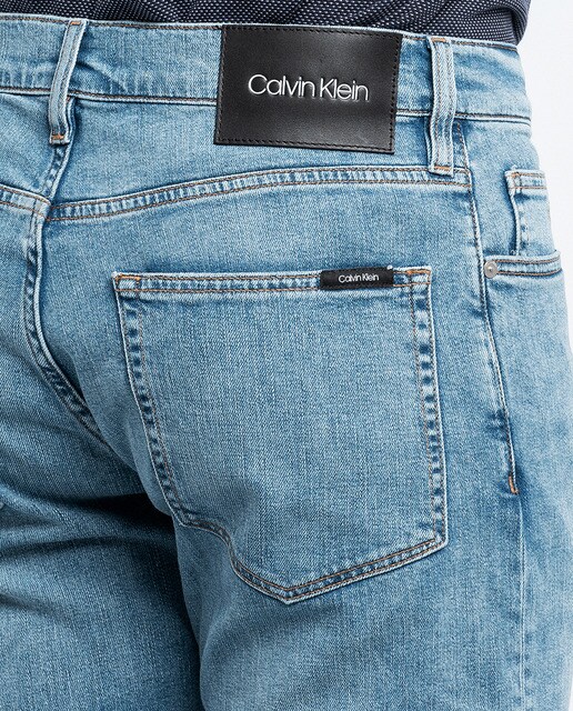 Calças de ganga de homem slim azul