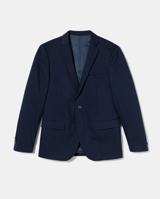 Chaqueta de traje Fácil Plancha de traje Easy Wear slim lisa azul