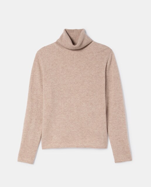 Jersey de mujer 100% cashmere con cuello cisne