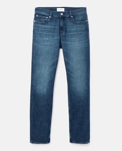Jeans straight azuis de homem
