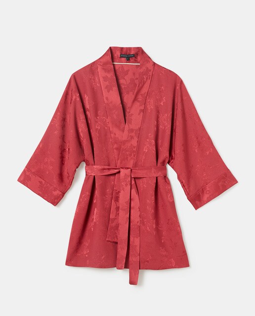 Kimono de mujer corto jacquard