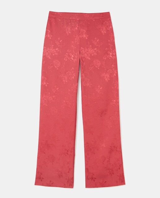 Pantalón de mujer jacquard palazzo