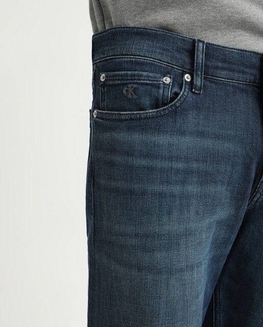 Jeans straight azuis de homem